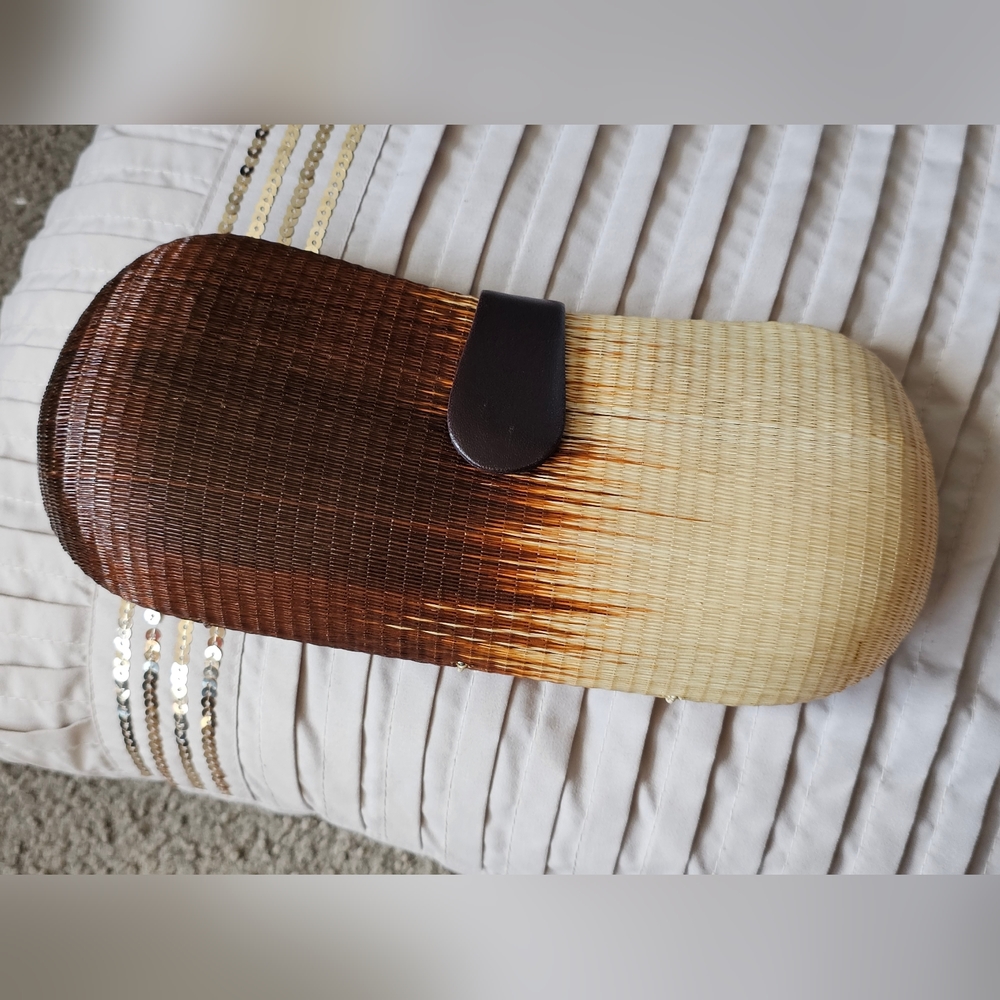 Woven Island Style Clutch Crossbody Purse Bag